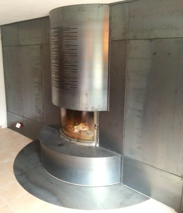 fabrication d'habillage de cheminée en métal